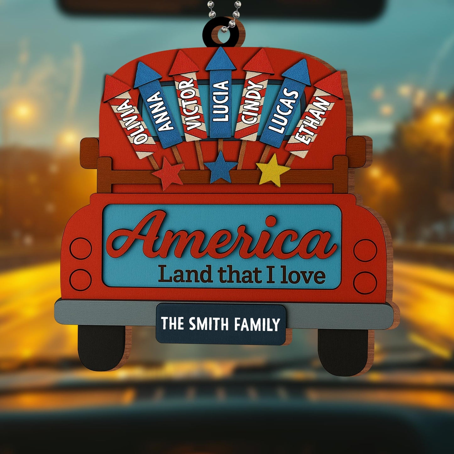 America, Land That I Love, Bus and American Flags