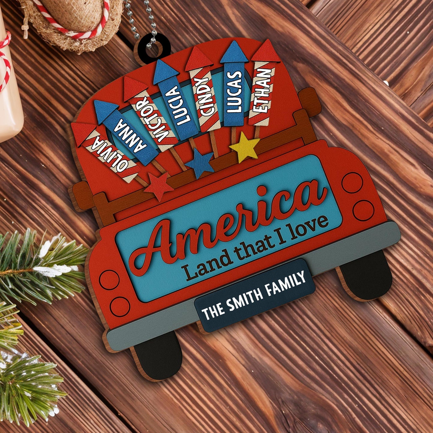 America, Land That I Love, Bus and American Flags