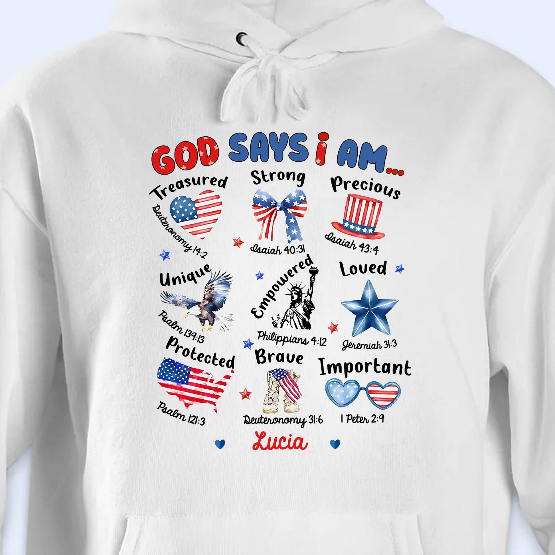 God Says I Am Treasured, Strong, Precious, Loved