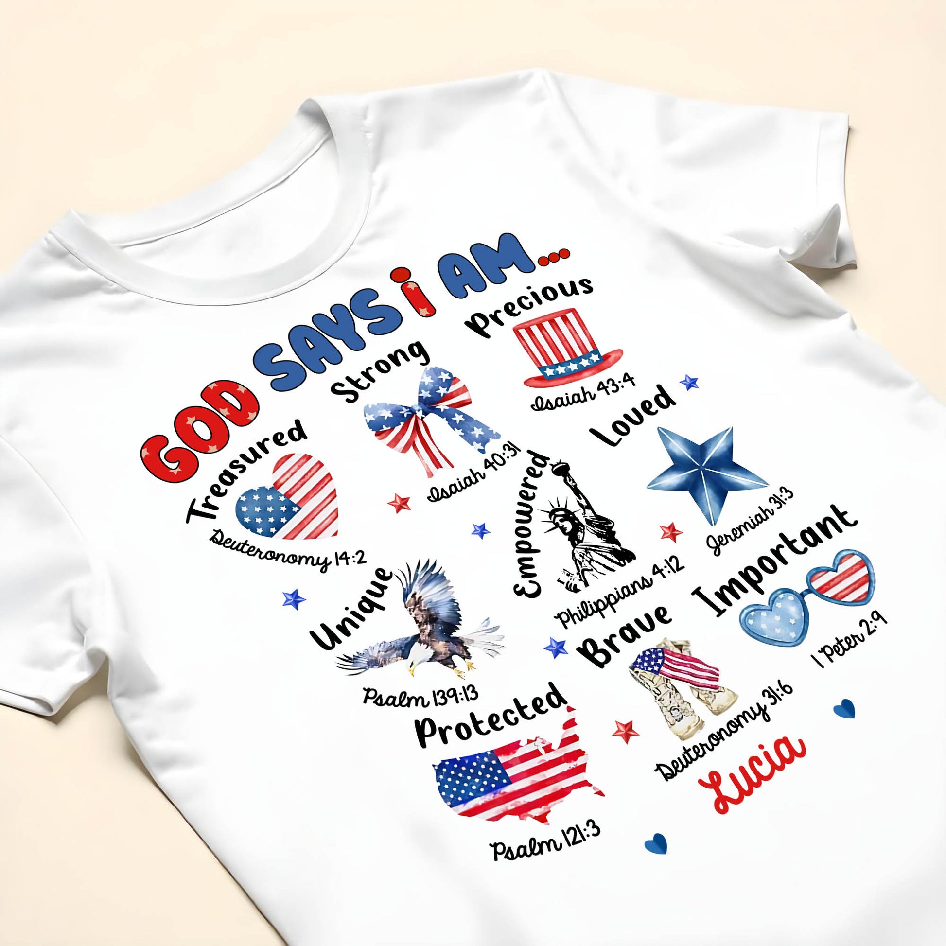 God Says I Am Treasured, Strong, Precious, Loved