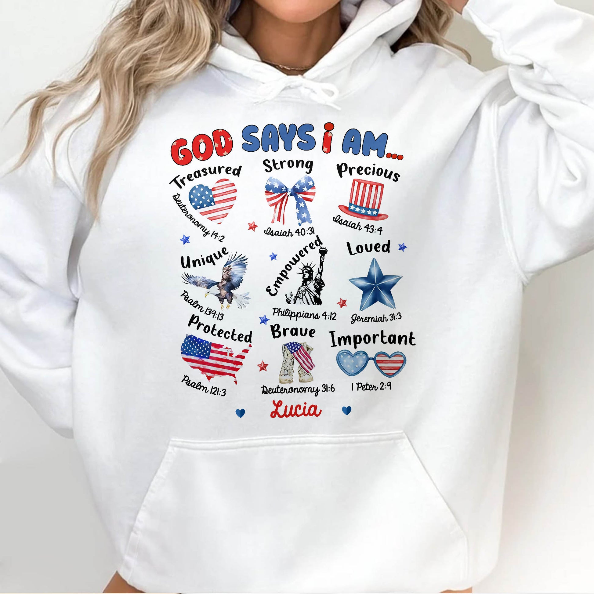 God Says I Am Treasured, Strong, Precious, Loved