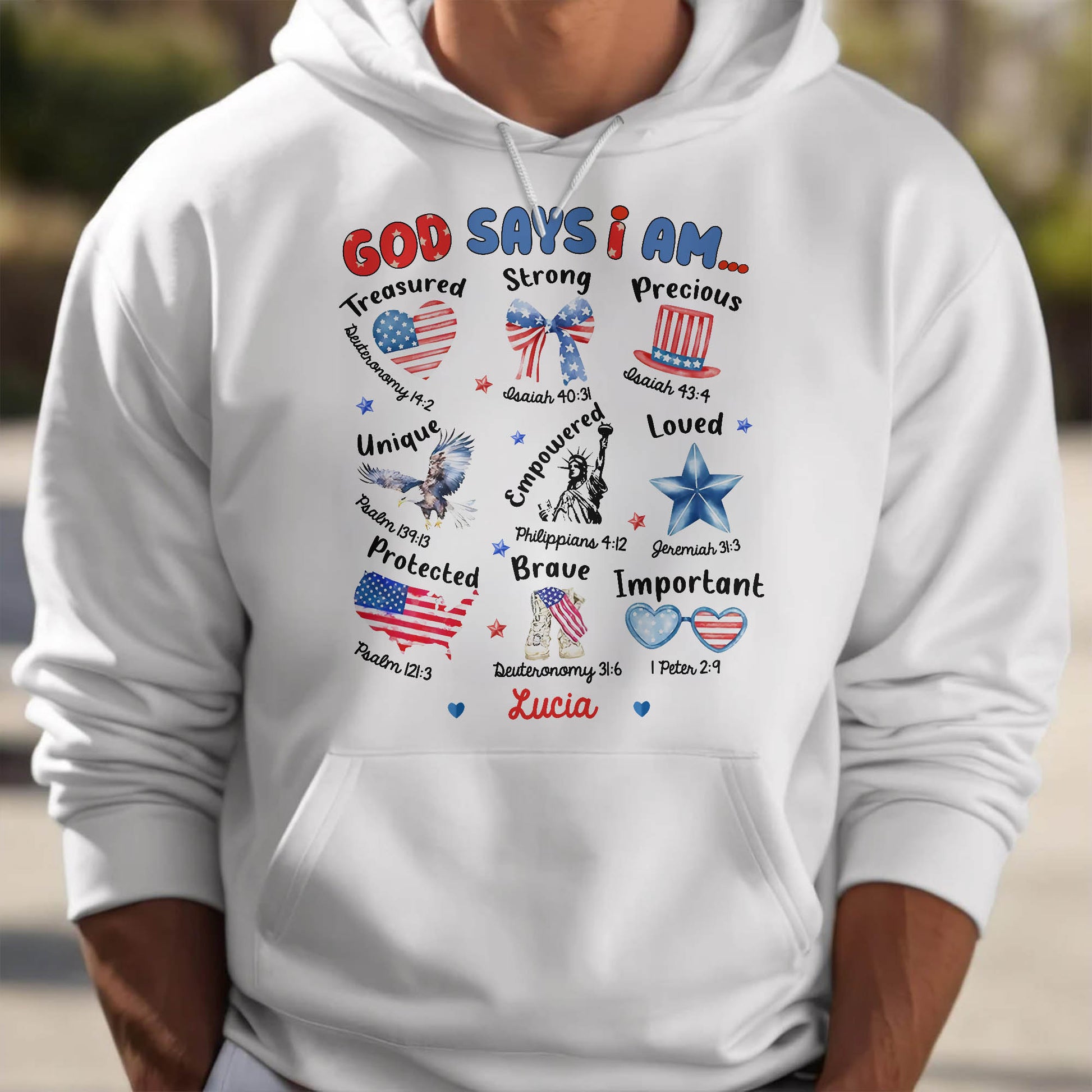 God Says I Am Treasured, Strong, Precious, Loved