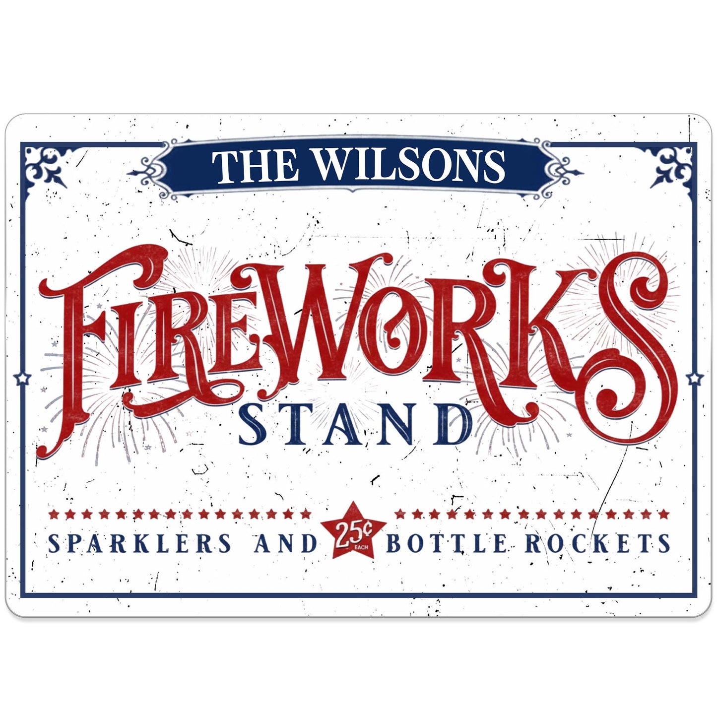 Fireworks Stand With Sparklers And Bottle Rockets Decor