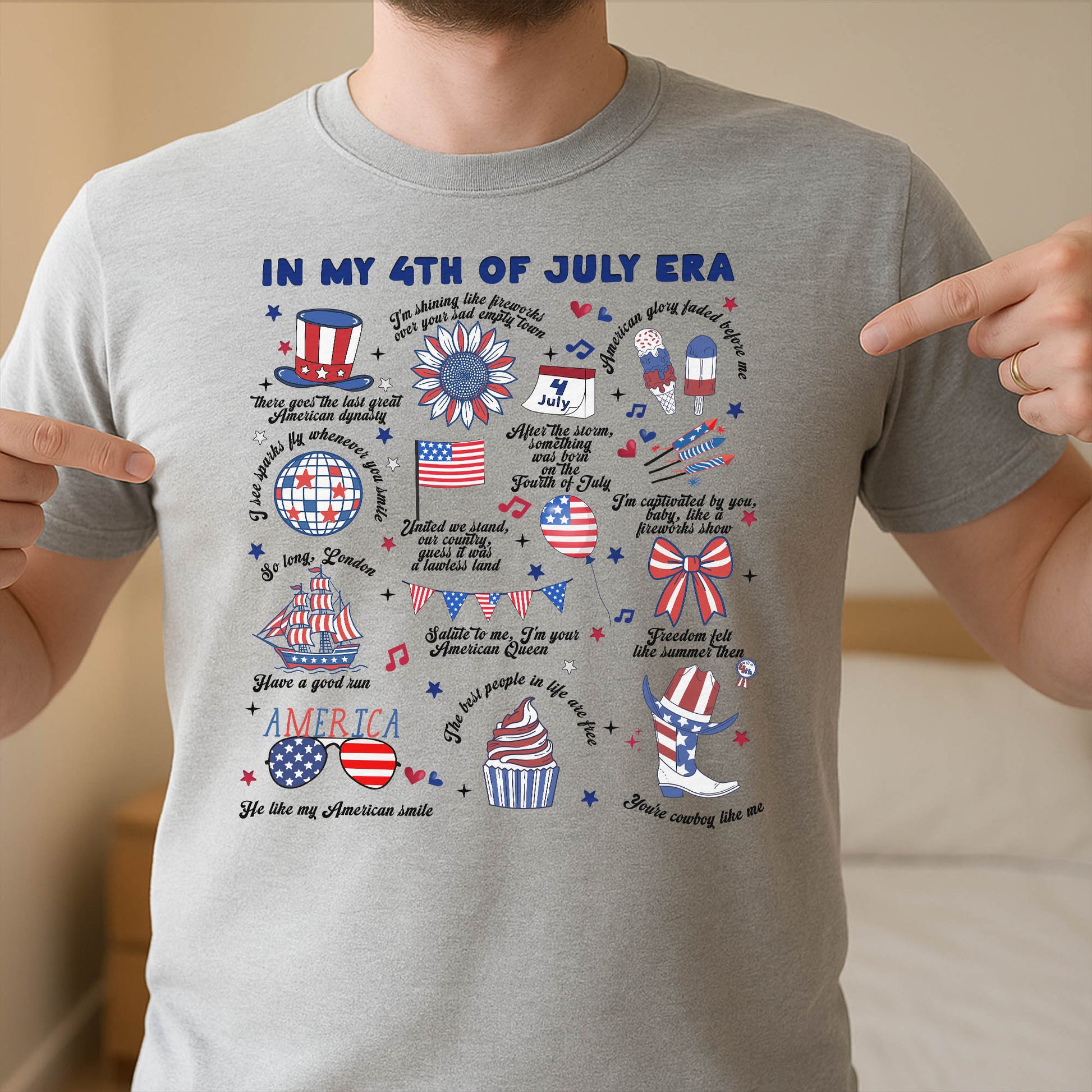 In My 4th Of July Era With American Flag And Fireworks