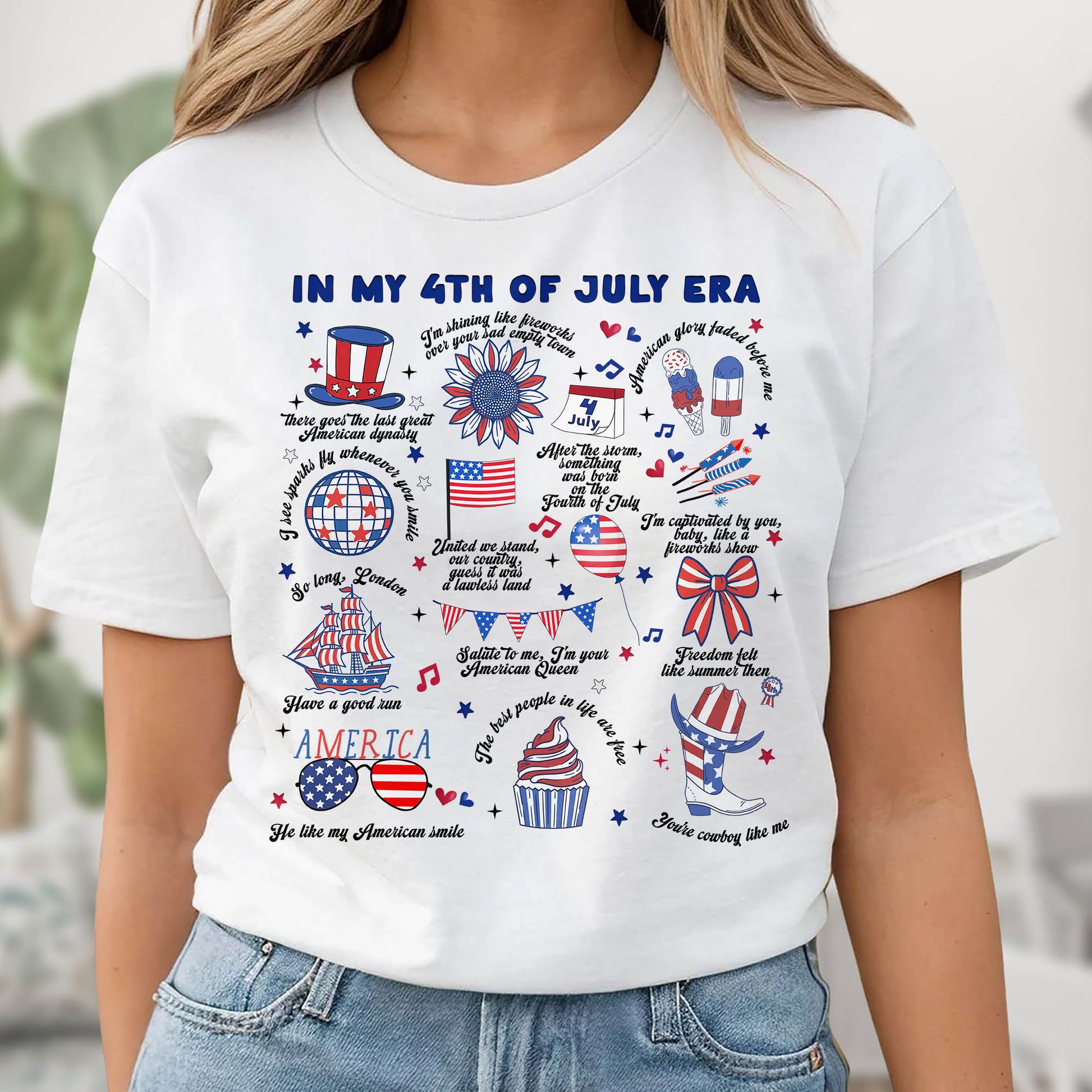 In My 4th Of July Era With American Flag And Fireworks