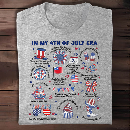 In My 4th Of July Era With American Flag And Fireworks