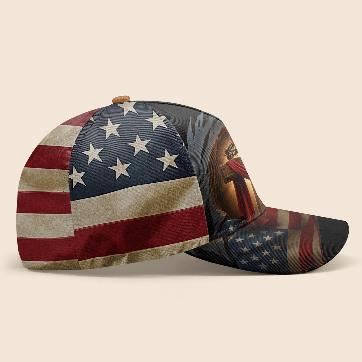 Celebrate Faith And Patriotism, Crown Of Thorns And American Flag