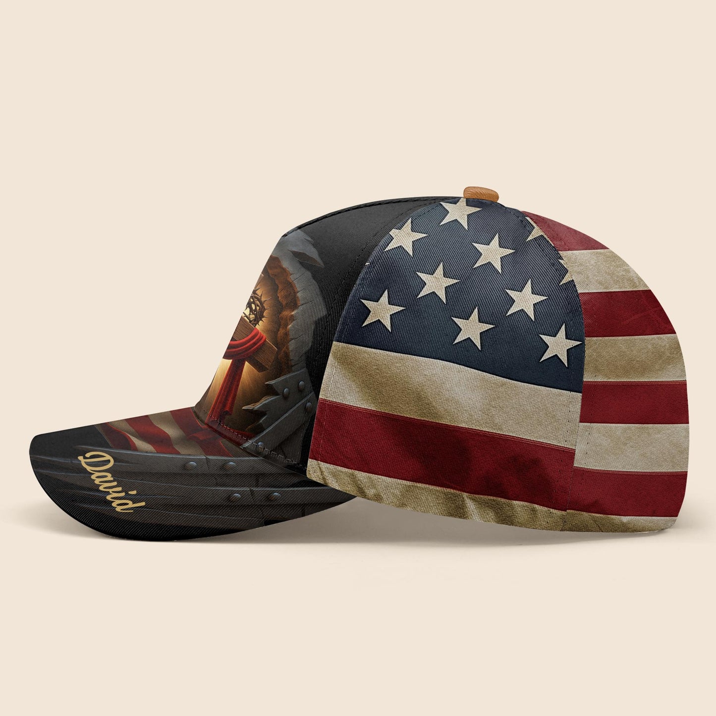 Celebrate Faith And Patriotism, Crown Of Thorns And American Flag