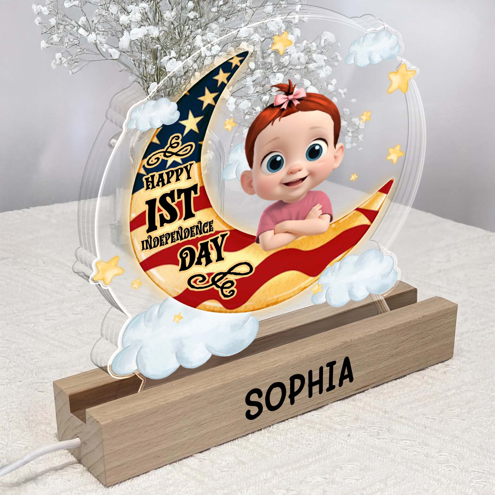 Happy 1st Independence Day, Baby On Moon