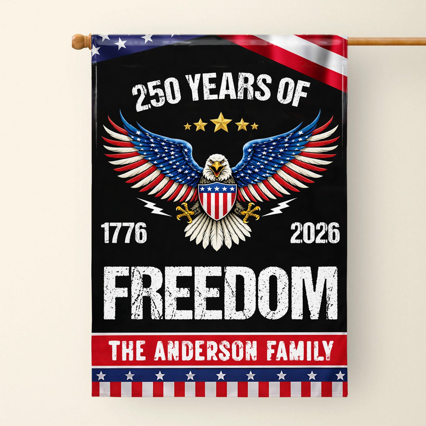 250 Years Of Freedom, Eagle And American Flag