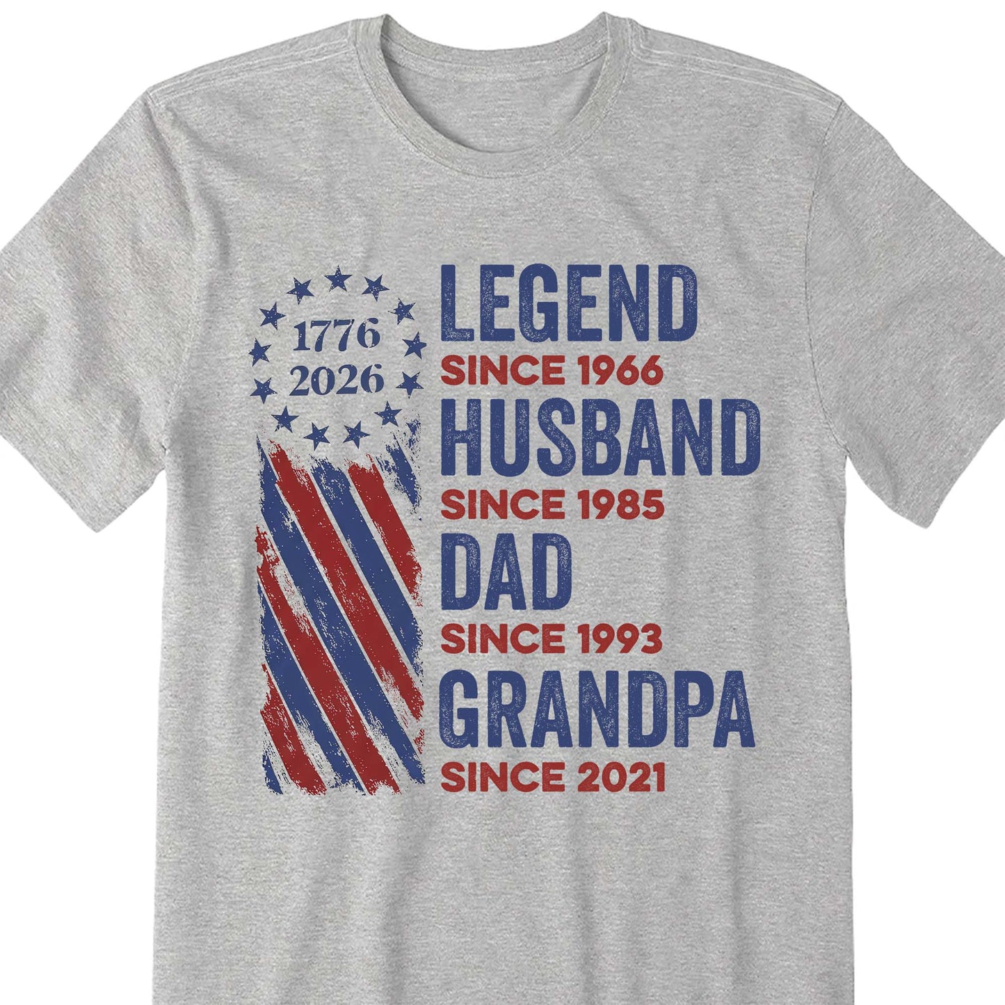 Legend Husband Dad Grandpa Patriotic Stars And Stripes Design