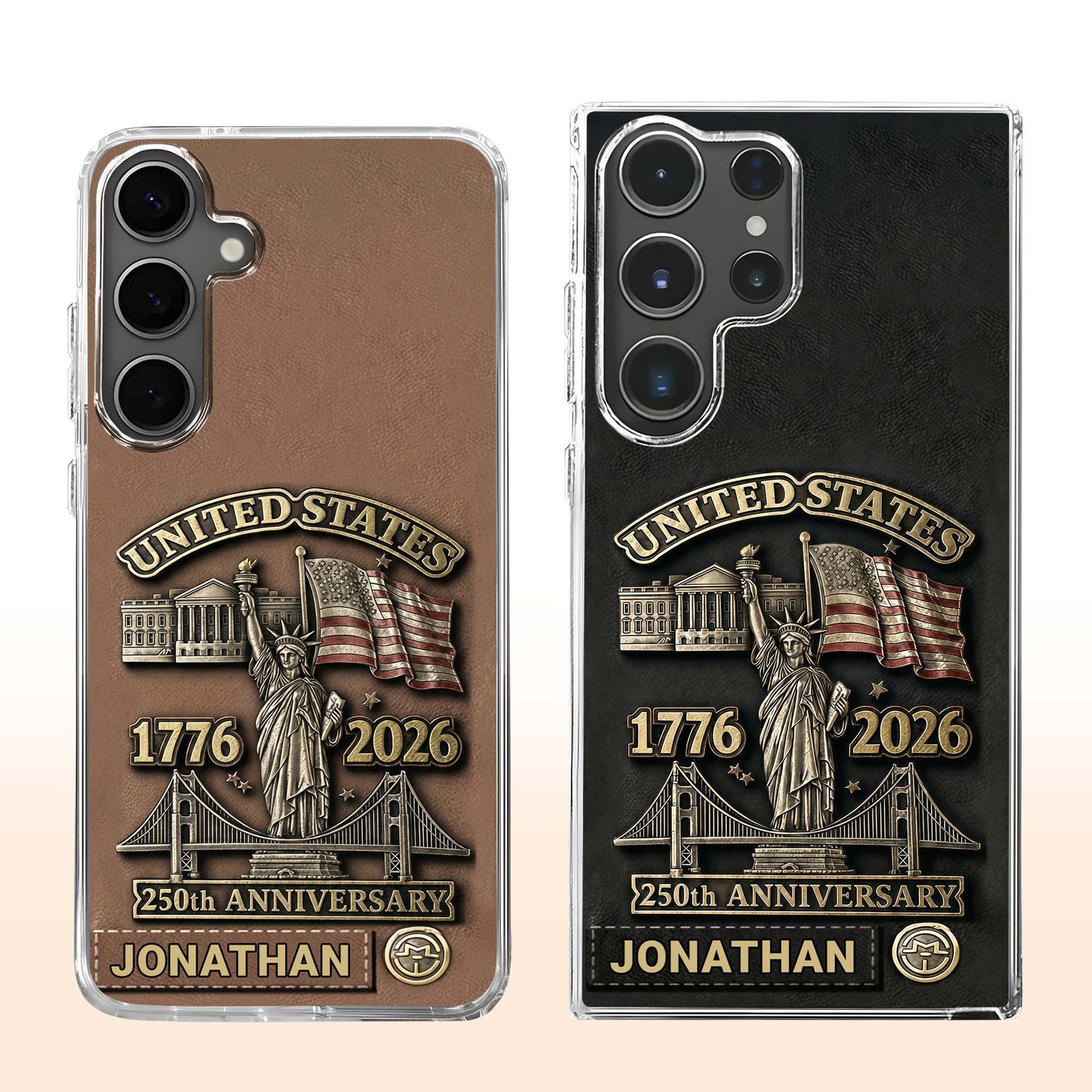 United States 250th Anniversary With Statue Of Liberty And Flag