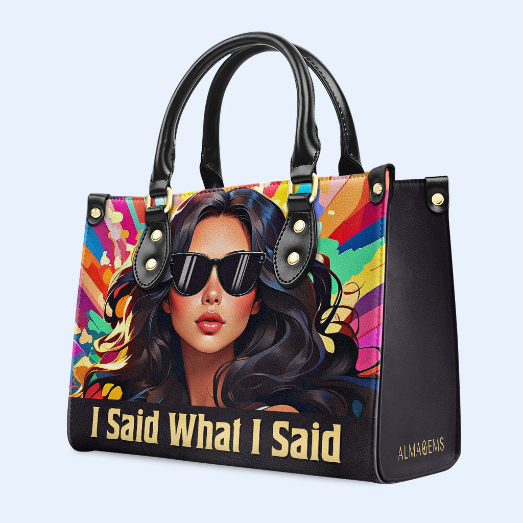 Dije lo que dije - Bolso de cuero personalizado - ISAID04