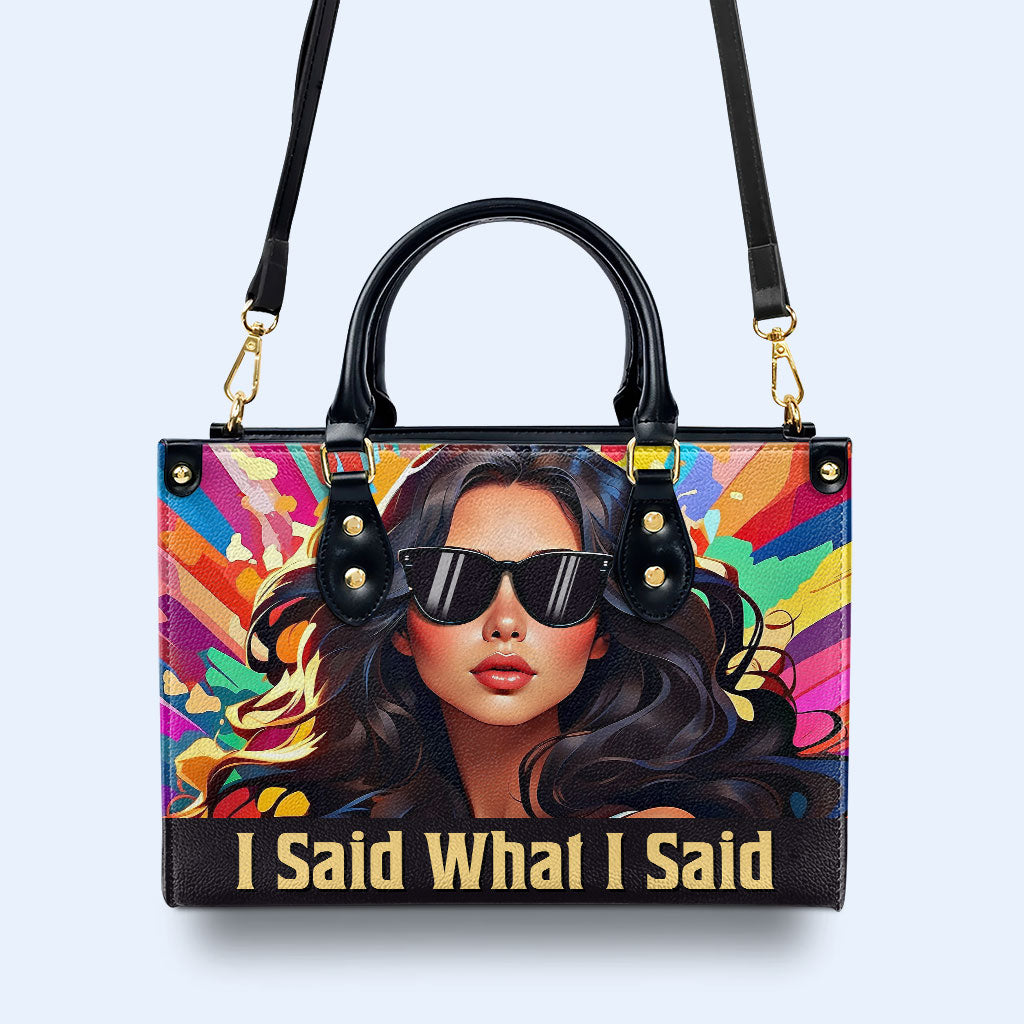 Dije lo que dije - Bolso de cuero personalizado - ISAID04