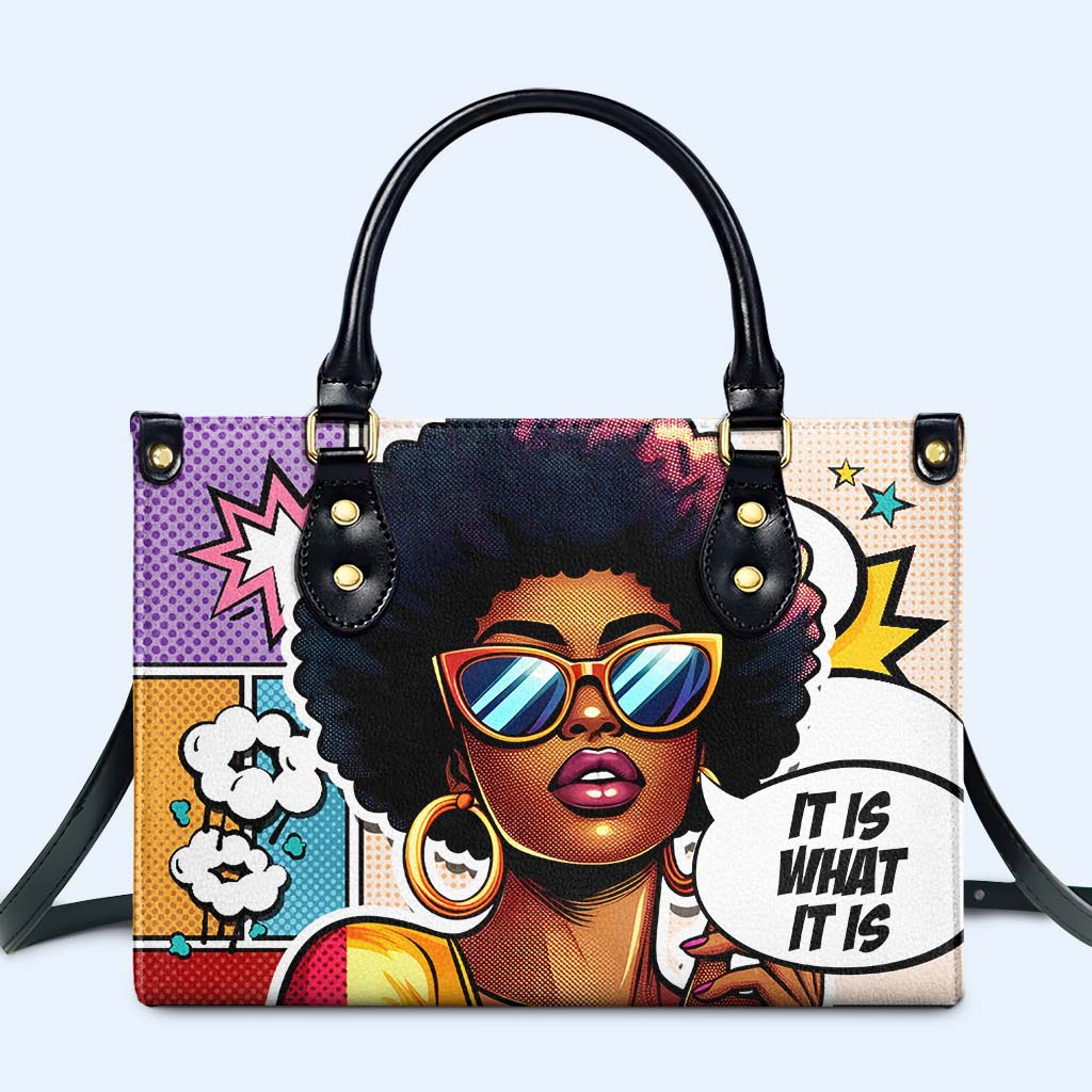 Es lo que es - Bolso de mano de piel personalizado - ITIS01