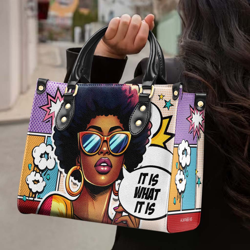 Es lo que es - Bolso de mano de piel personalizado - ITIS01