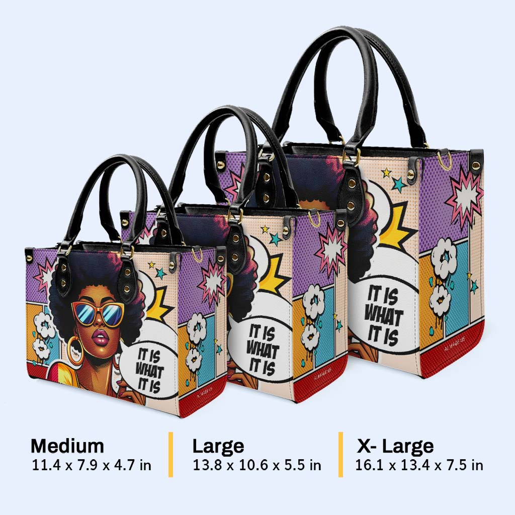 Es lo que es - Bolso de mano de piel personalizado - ITIS01