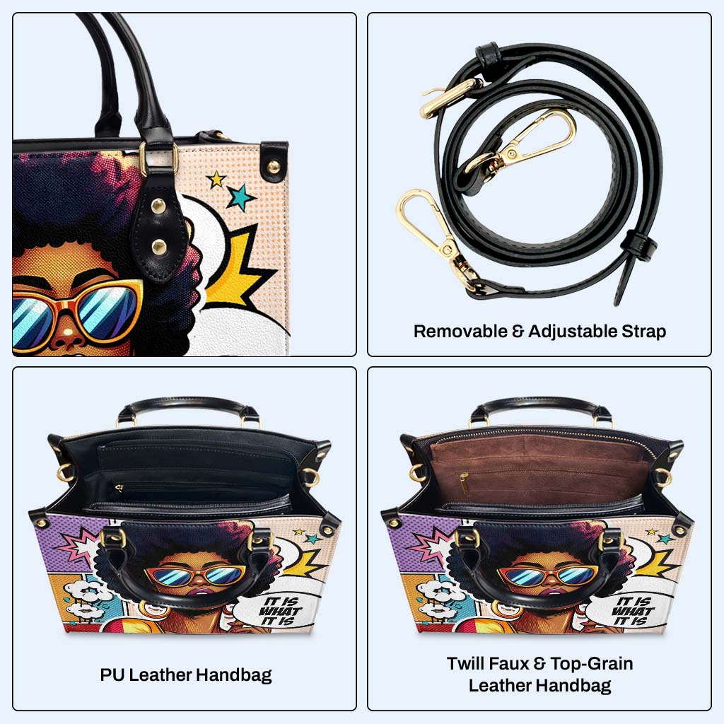 Es lo que es - Bolso de mano de piel personalizado - ITIS01