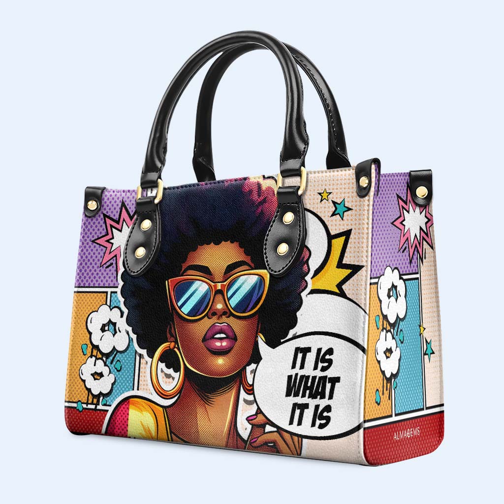 Es lo que es - Bolso de mano de piel personalizado - ITIS01