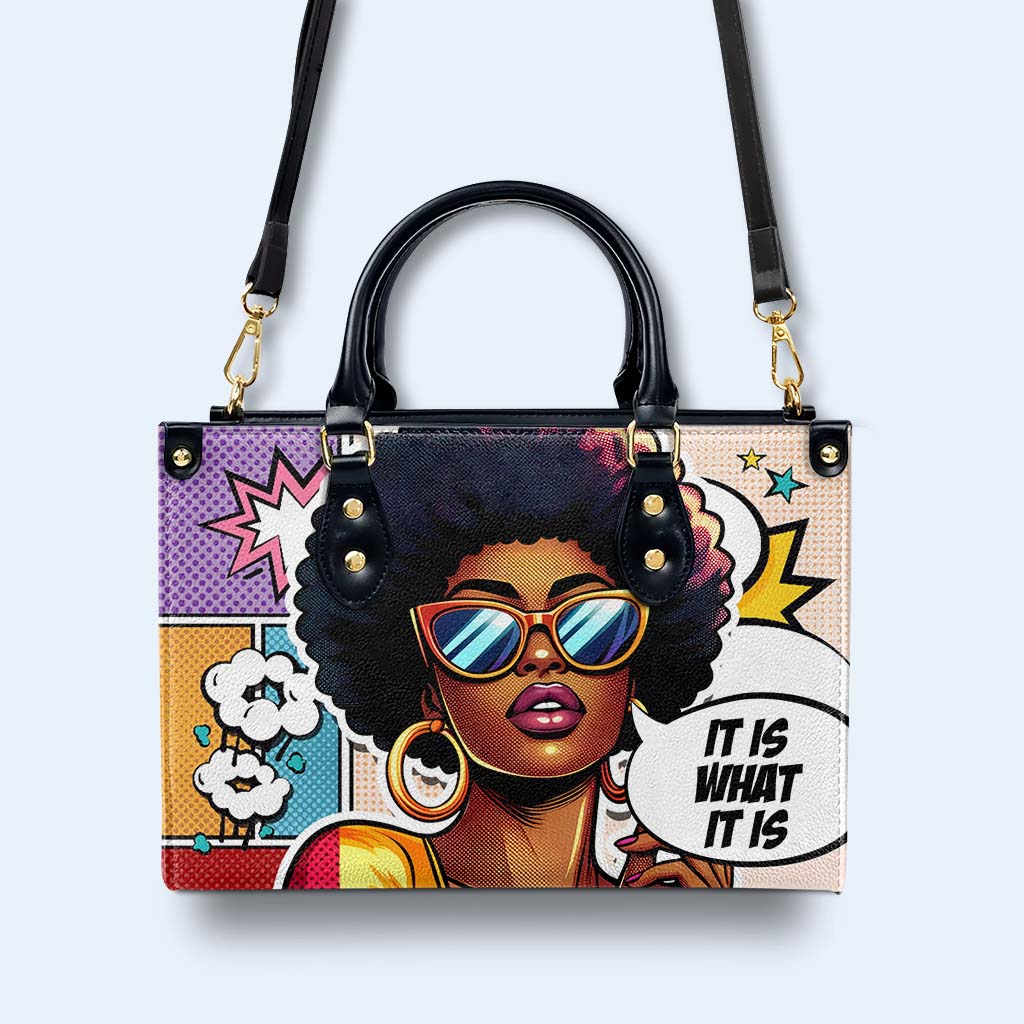 Es lo que es - Bolso de mano de piel personalizado - ITIS01