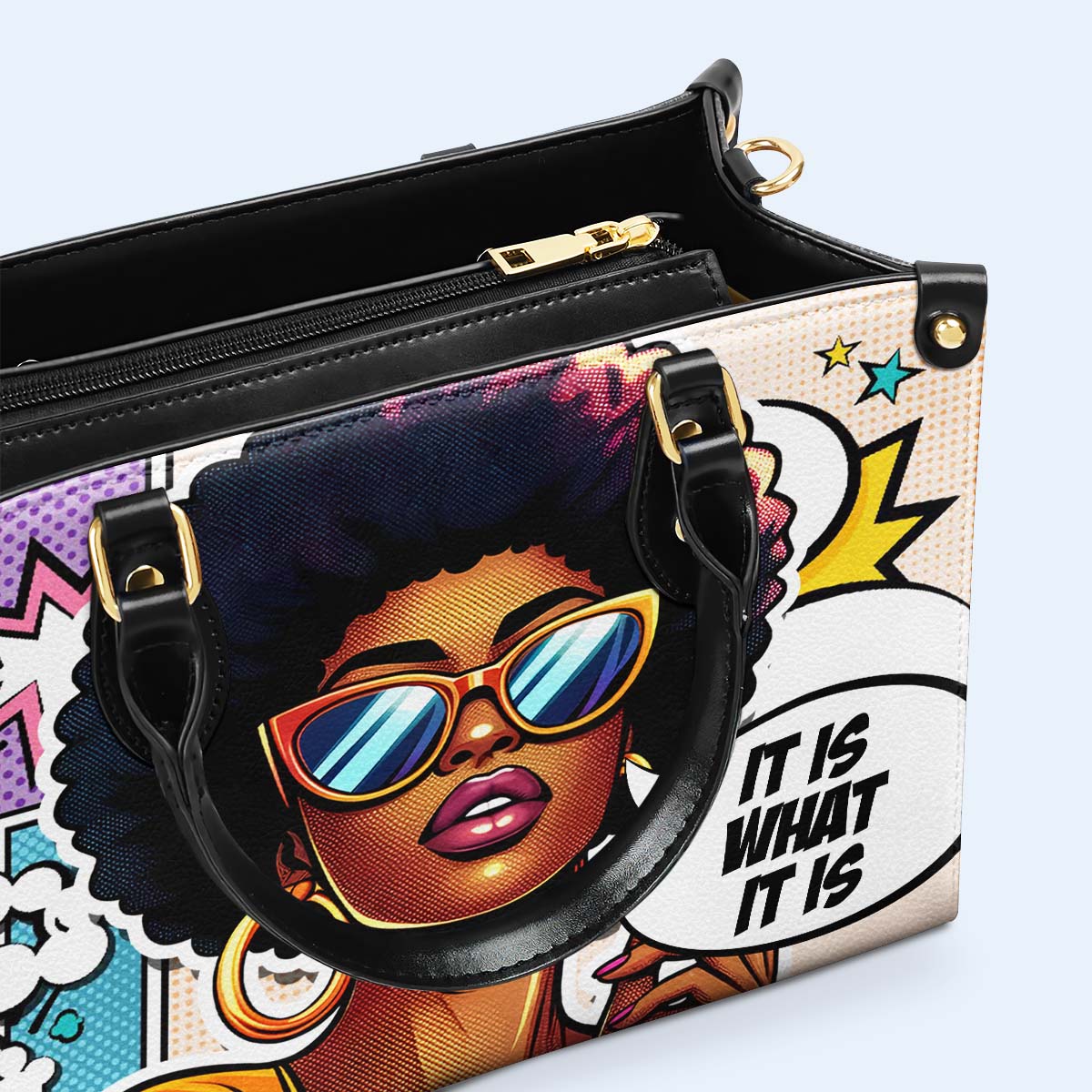 Es lo que es - Bolso de mano de piel personalizado - ITIS01
