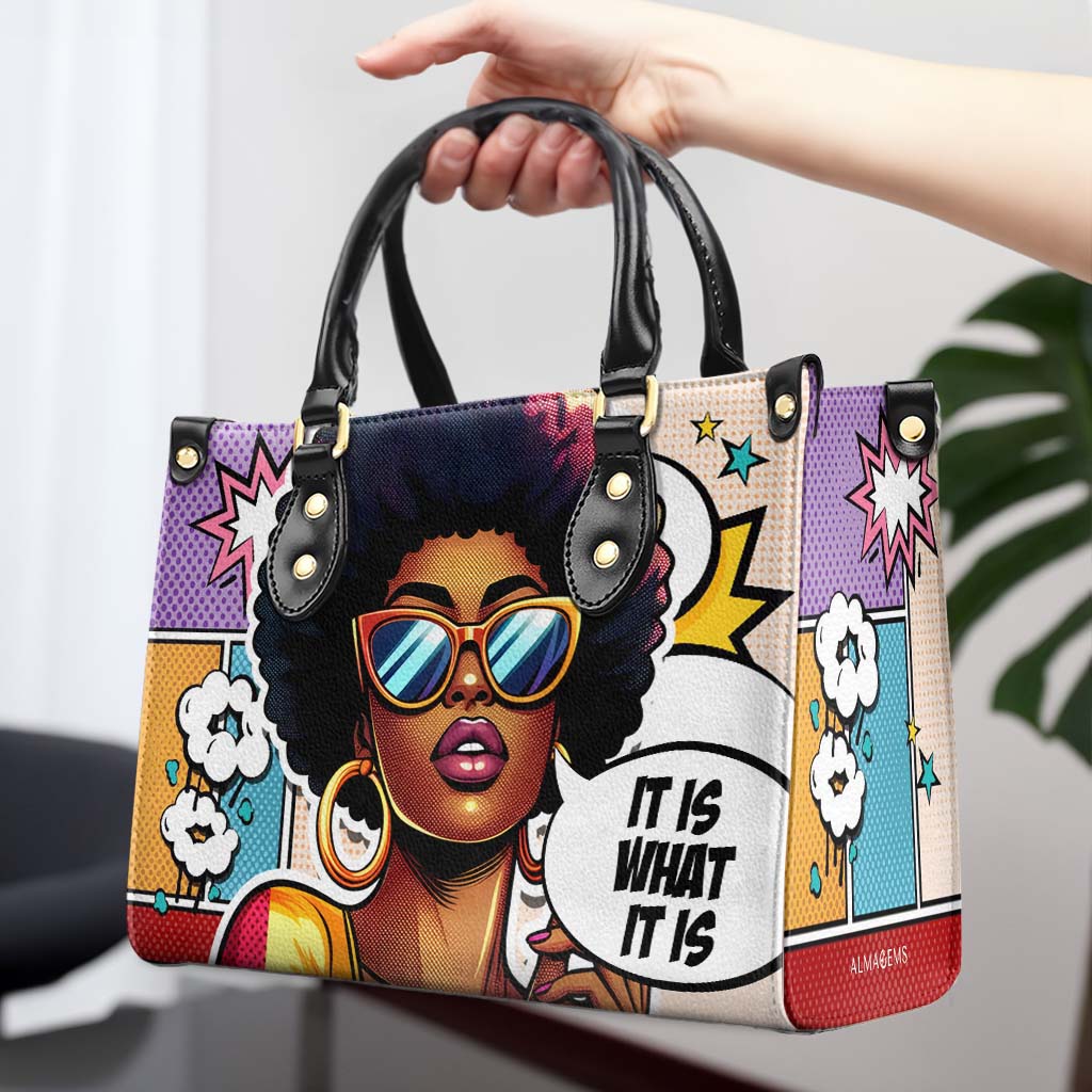 Es lo que es - Bolso de mano de piel personalizado - ITIS01