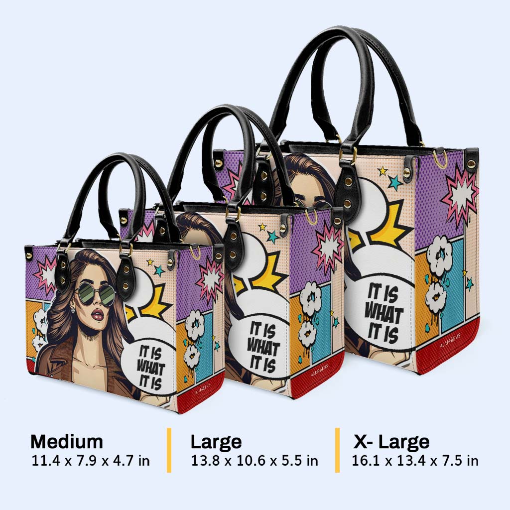 Es lo que es - Bolso de mano de piel personalizado - ITIS03
