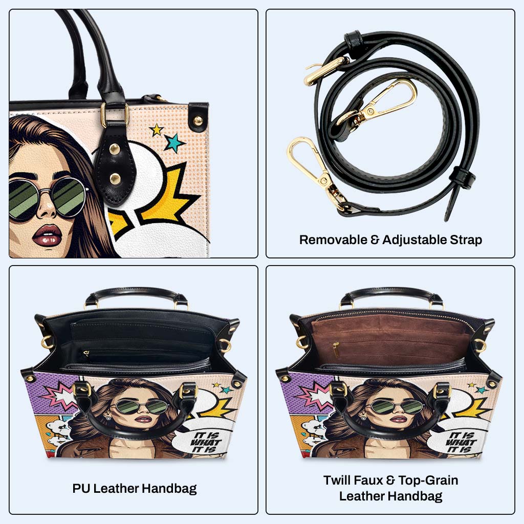 Es lo que es - Bolso de mano de piel personalizado - ITIS03
