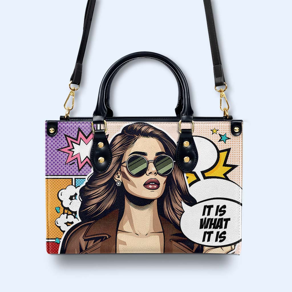 Es lo que es - Bolso de mano de piel personalizado - ITIS03