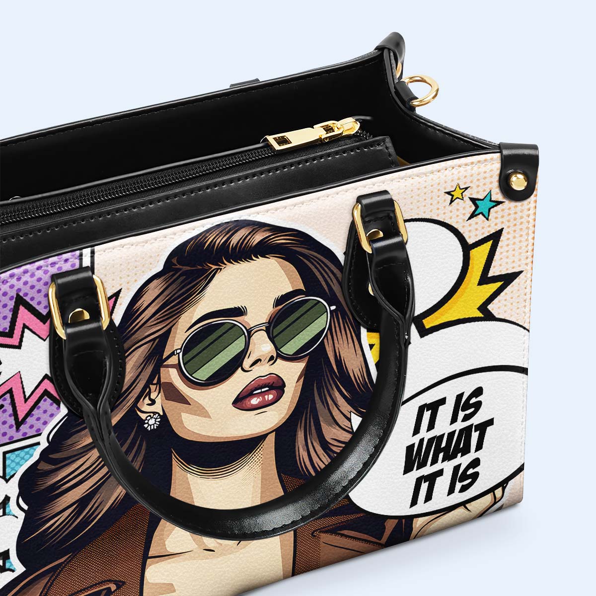 Es lo que es - Bolso de mano de piel personalizado - ITIS03