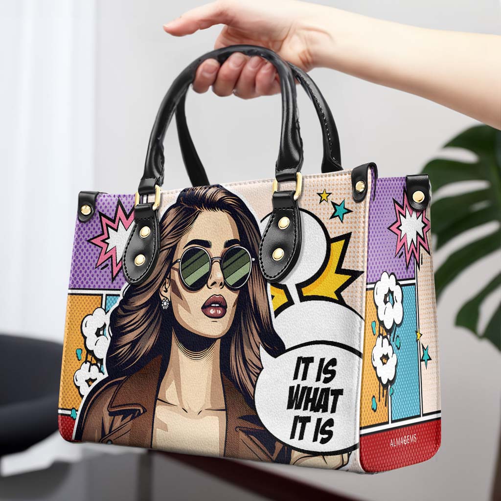Es lo que es - Bolso de mano de piel personalizado - ITIS03
