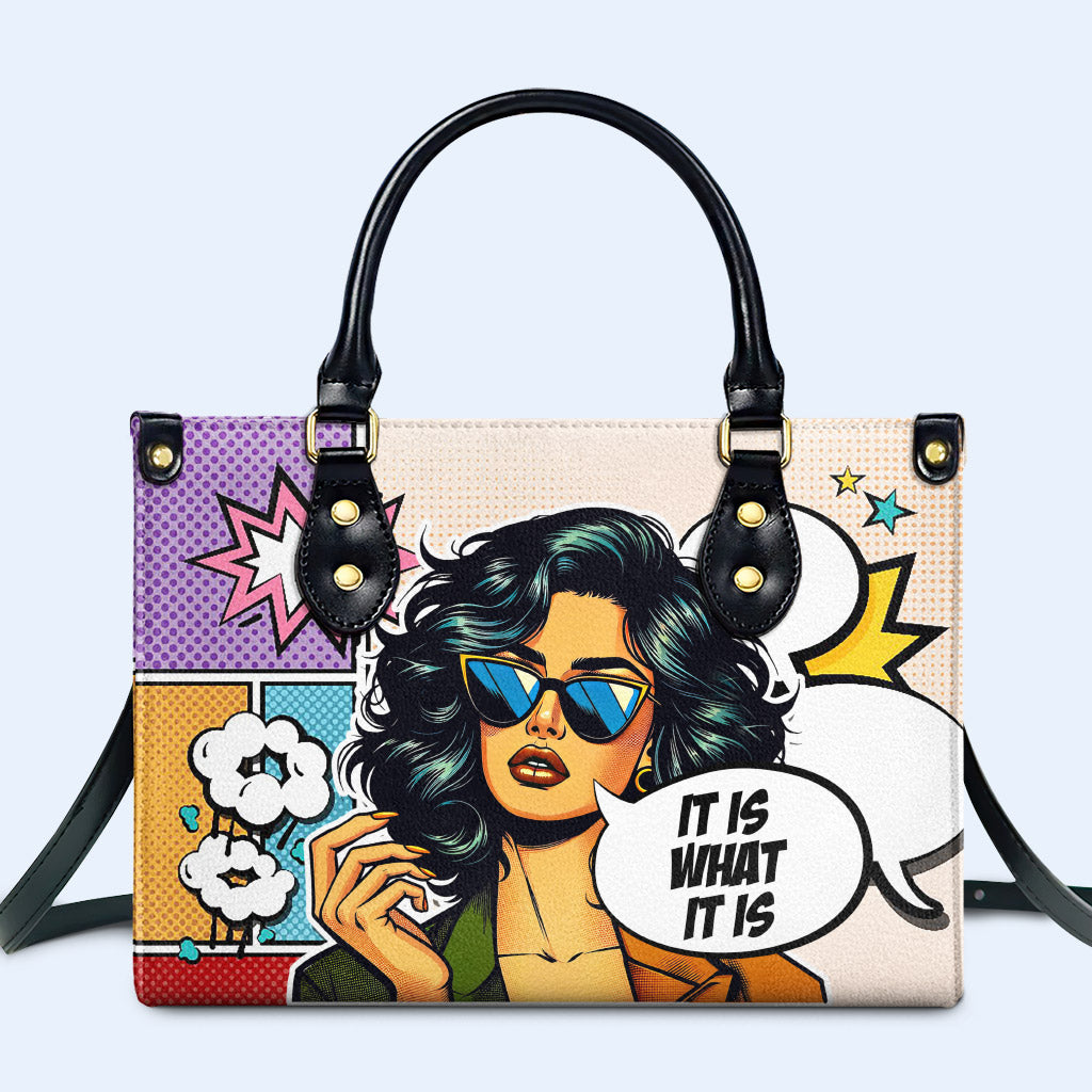 C'est ce que c'est - Sac à main en cuir personnalisé - ITIS04