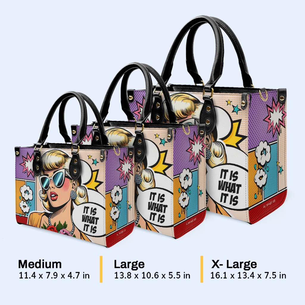 C'est ce que c'est - Sac à main en cuir personnalisé - ITIS06