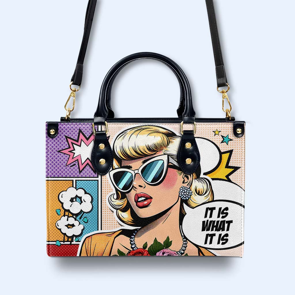 C'est ce que c'est - Sac à main en cuir personnalisé - ITIS06