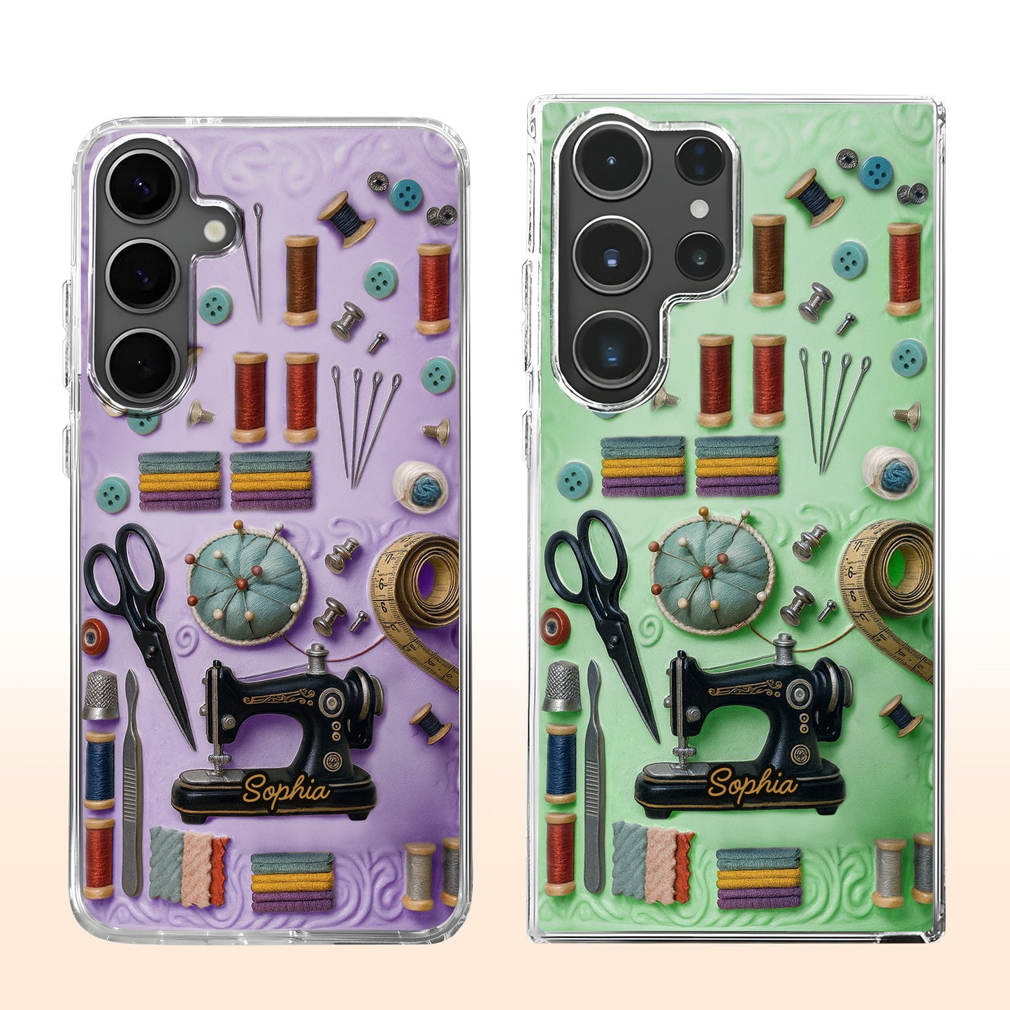 Customizable Name On Sewing Themed Design