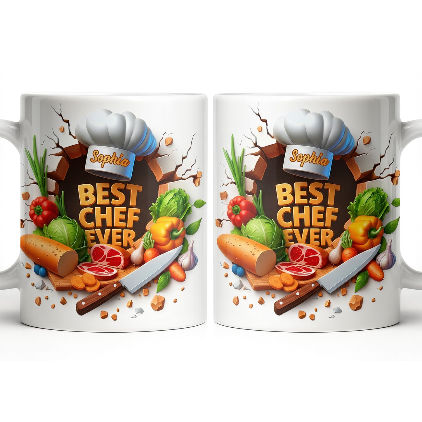 Best Chef Ever With Chef Hat And Vegetables