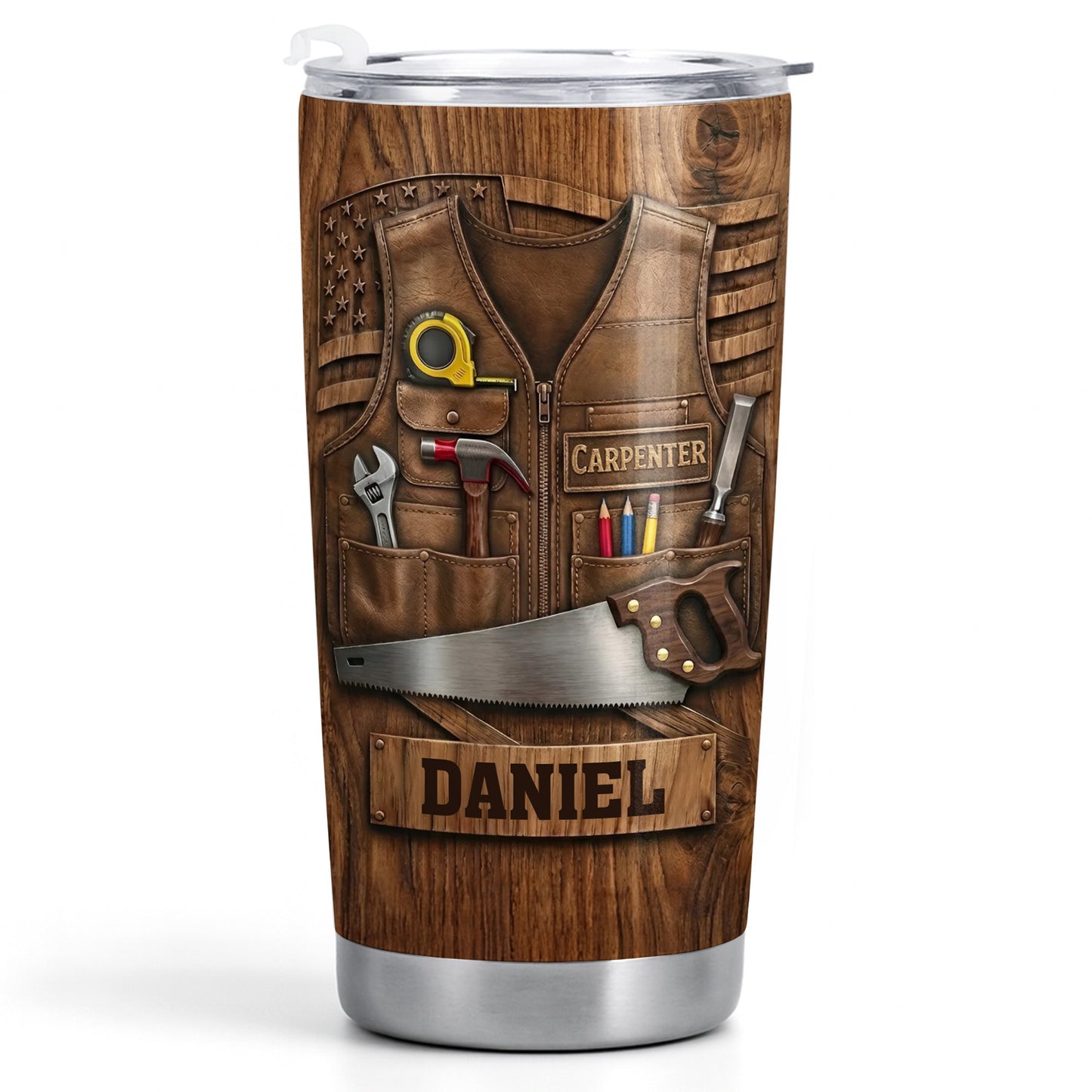 Carpenter Vest And Tools Tumbler