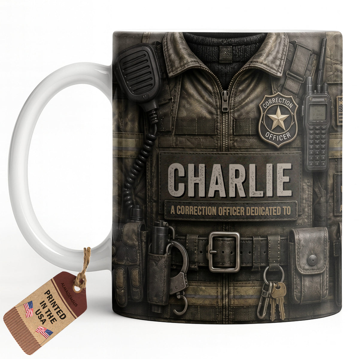 A Correction Officer Dedicated To Custom Tactical Vest Uniform - Personalized Custom Coffee Mug - JBS315_MG
