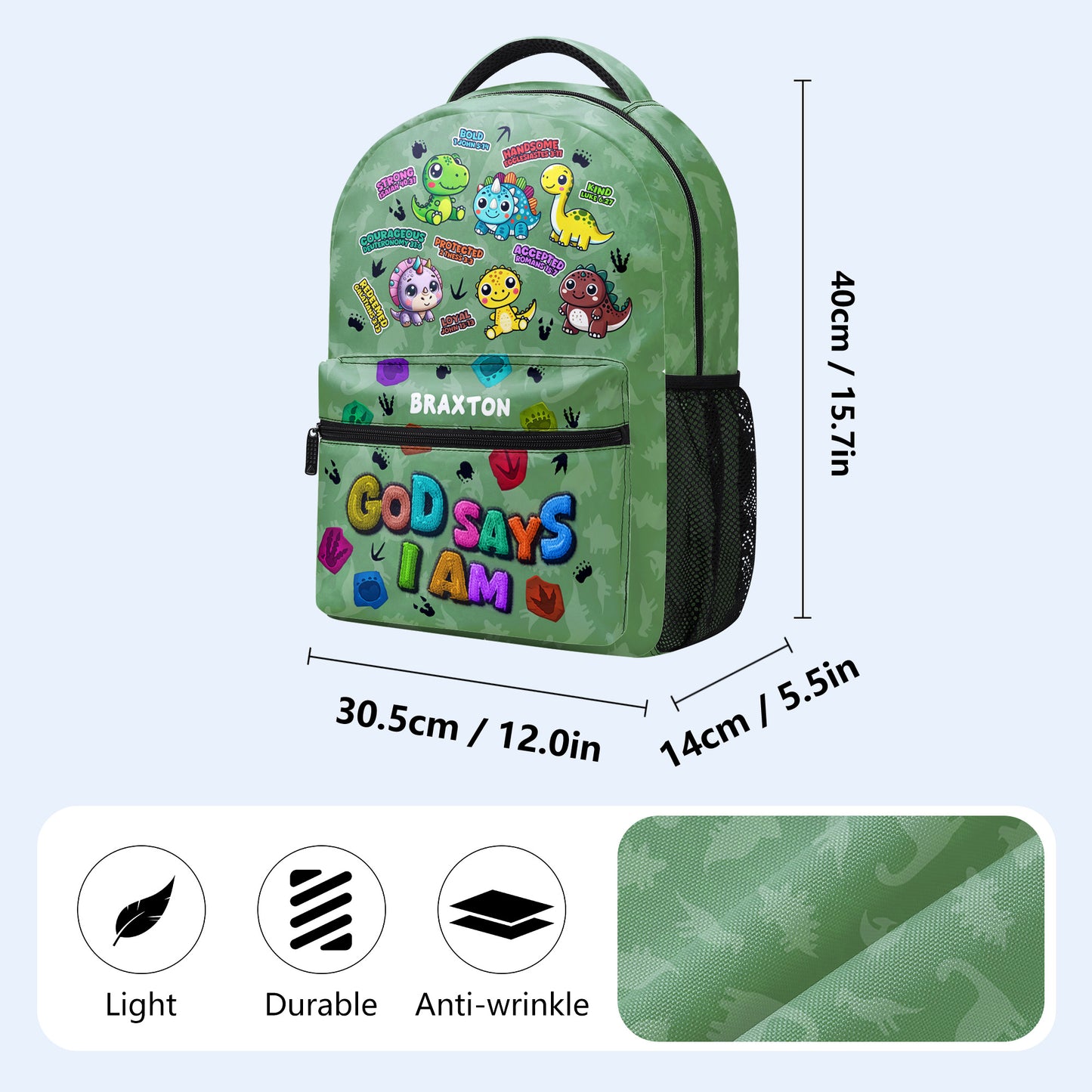 Dieu dit que je suis - Sac à dos personnalisé - KID001_CB
