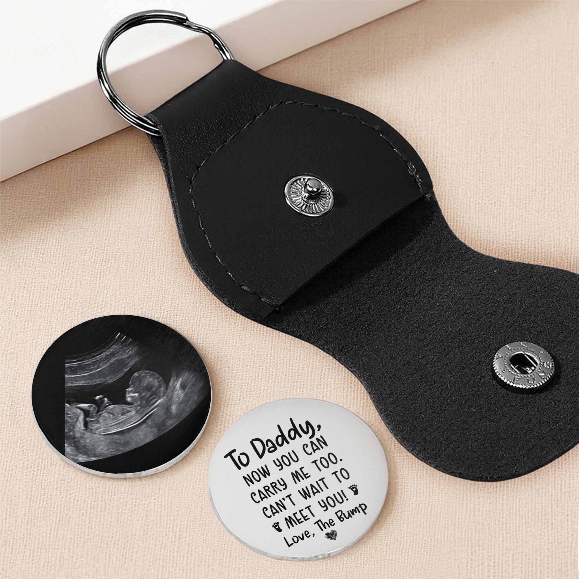 To Daddy Now You Can Carry Me Too Ultrasound Image Keychain