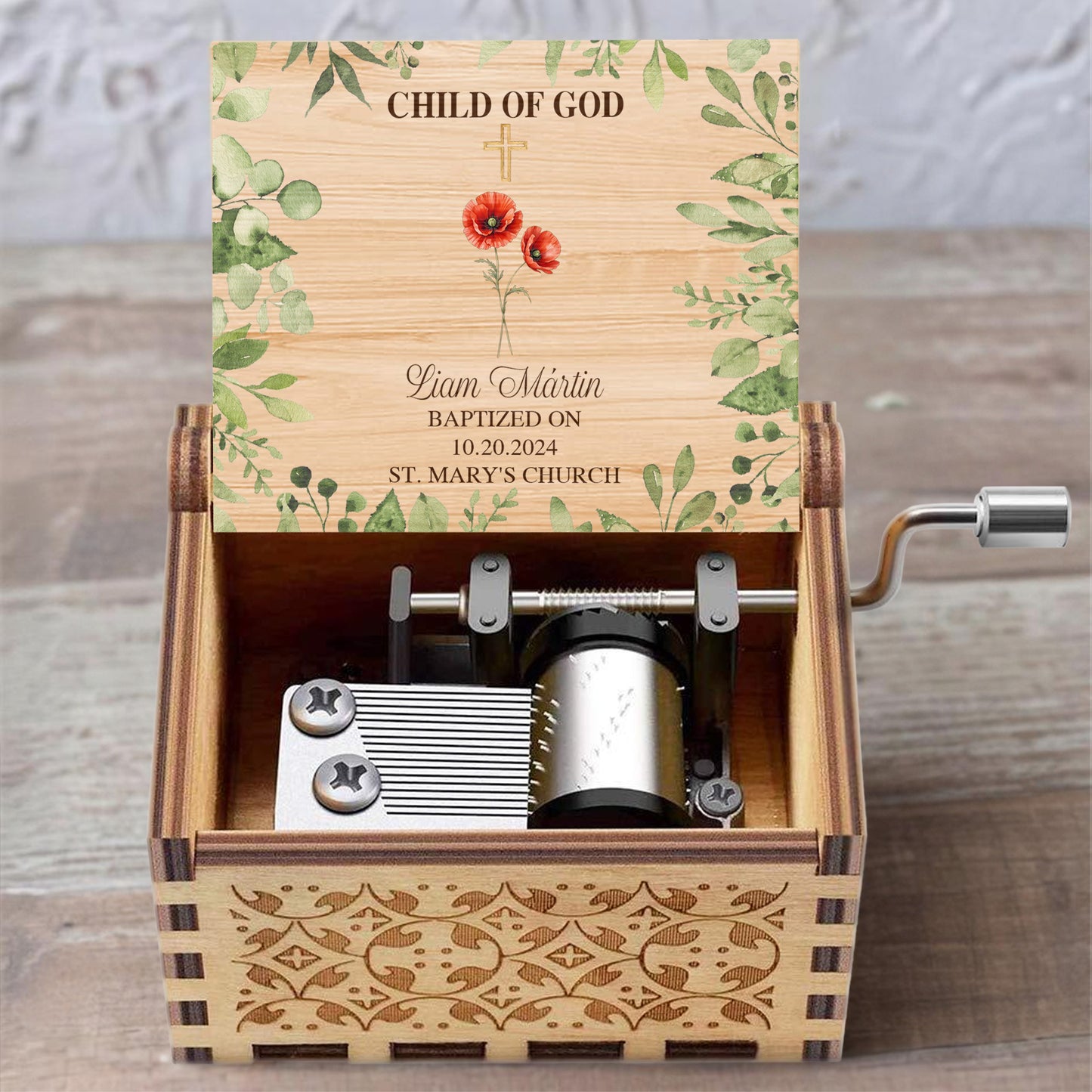 Child Of God With Leaves And Poppies