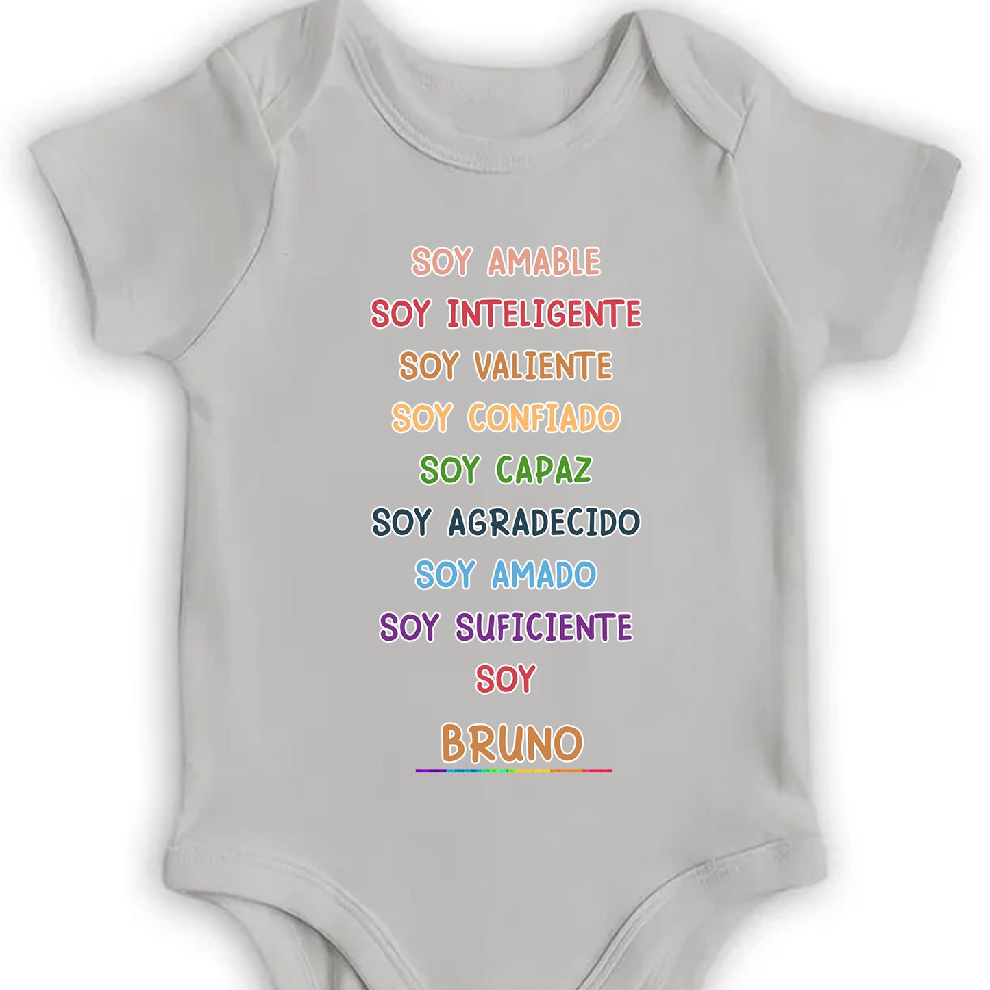 Soy Amable, Soy Inteligente, Soy Valiente, Custom Baby Onesie