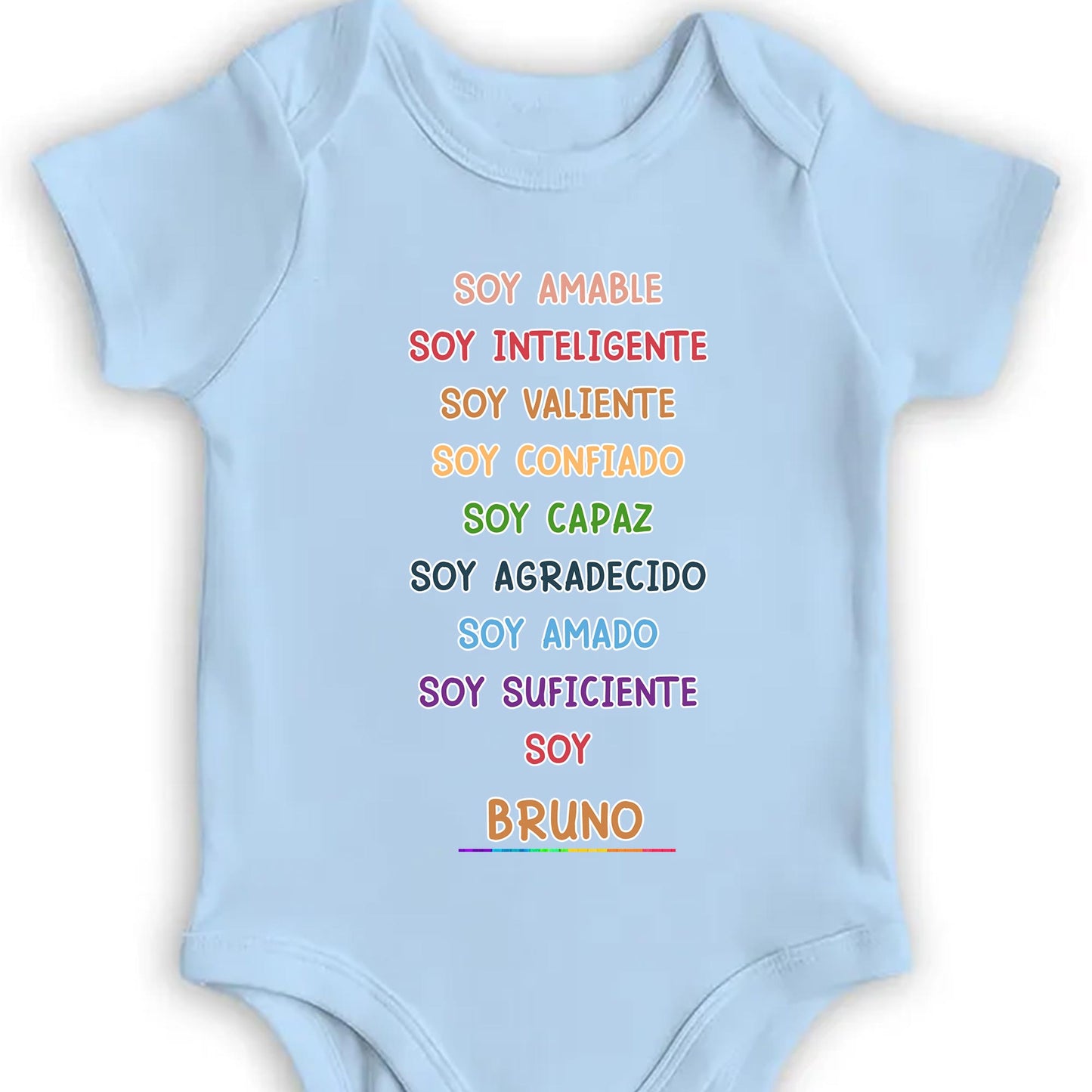 Soy Amable, Soy Inteligente, Soy Valiente, Custom Baby Onesie