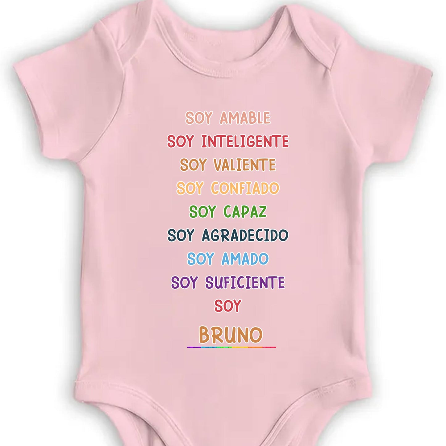 Soy Amable, Soy Inteligente, Soy Valiente, Custom Baby Onesie