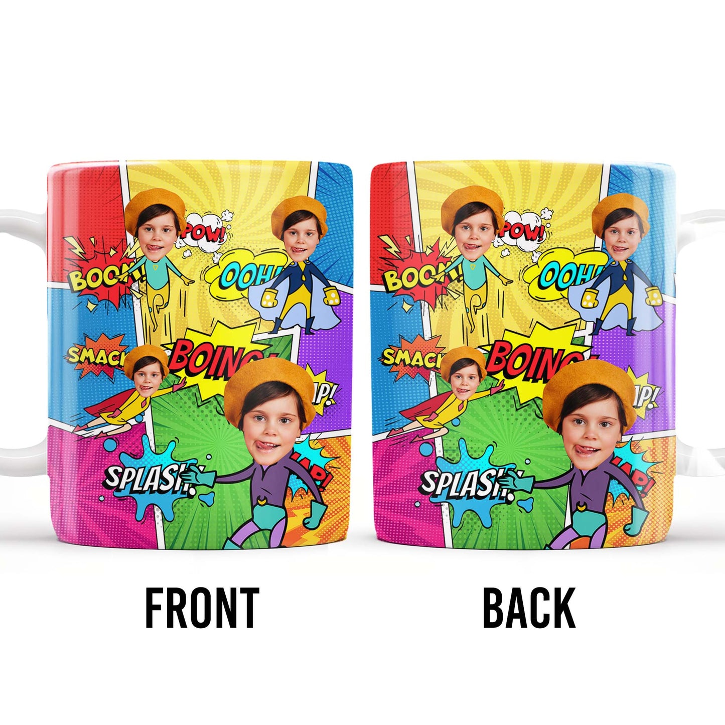 Unleash Your Inner Hero With Vibrant Comic Book Explosions - Personalized Custom Coffee Mug - KID020_MG