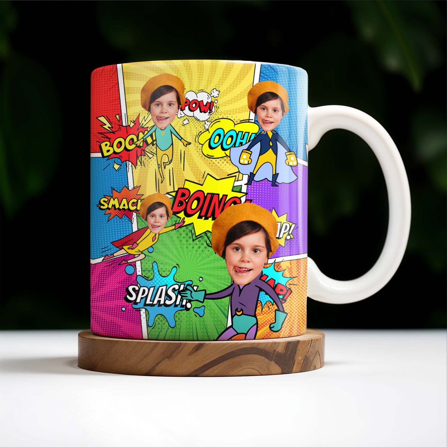 Unleash Your Inner Hero With Vibrant Comic Book Explosions - Personalized Custom Coffee Mug - KID020_MG