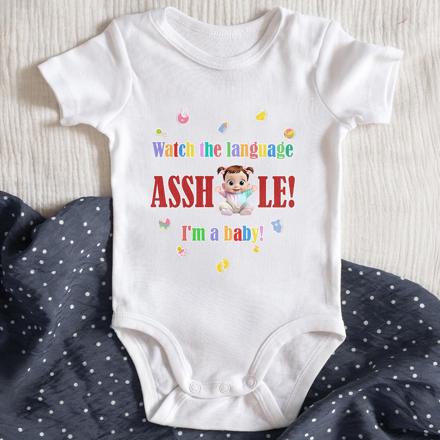 Watch the Language Assh*le! I'm a Baby, Baby and Playful Icons
