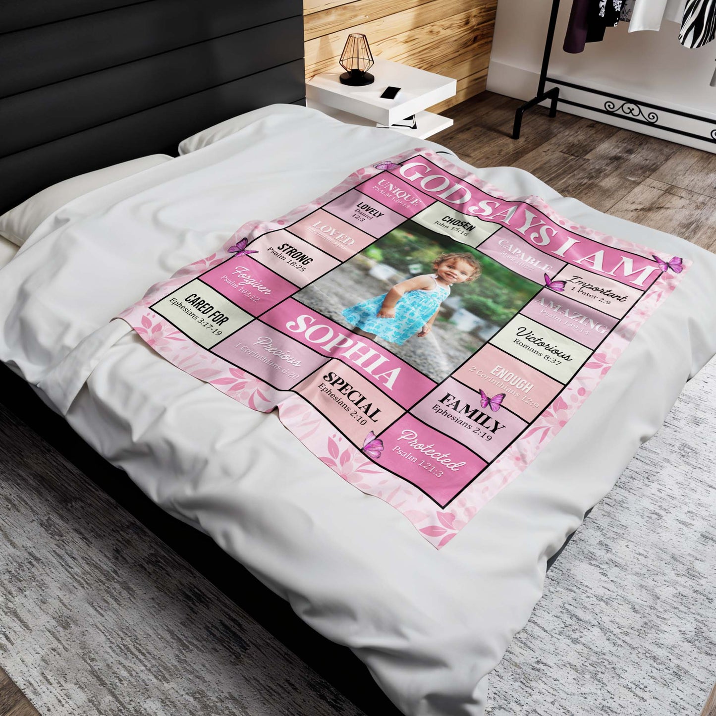 God Says I Am Unique, Chosen, Capable And More Inspiring Blanket