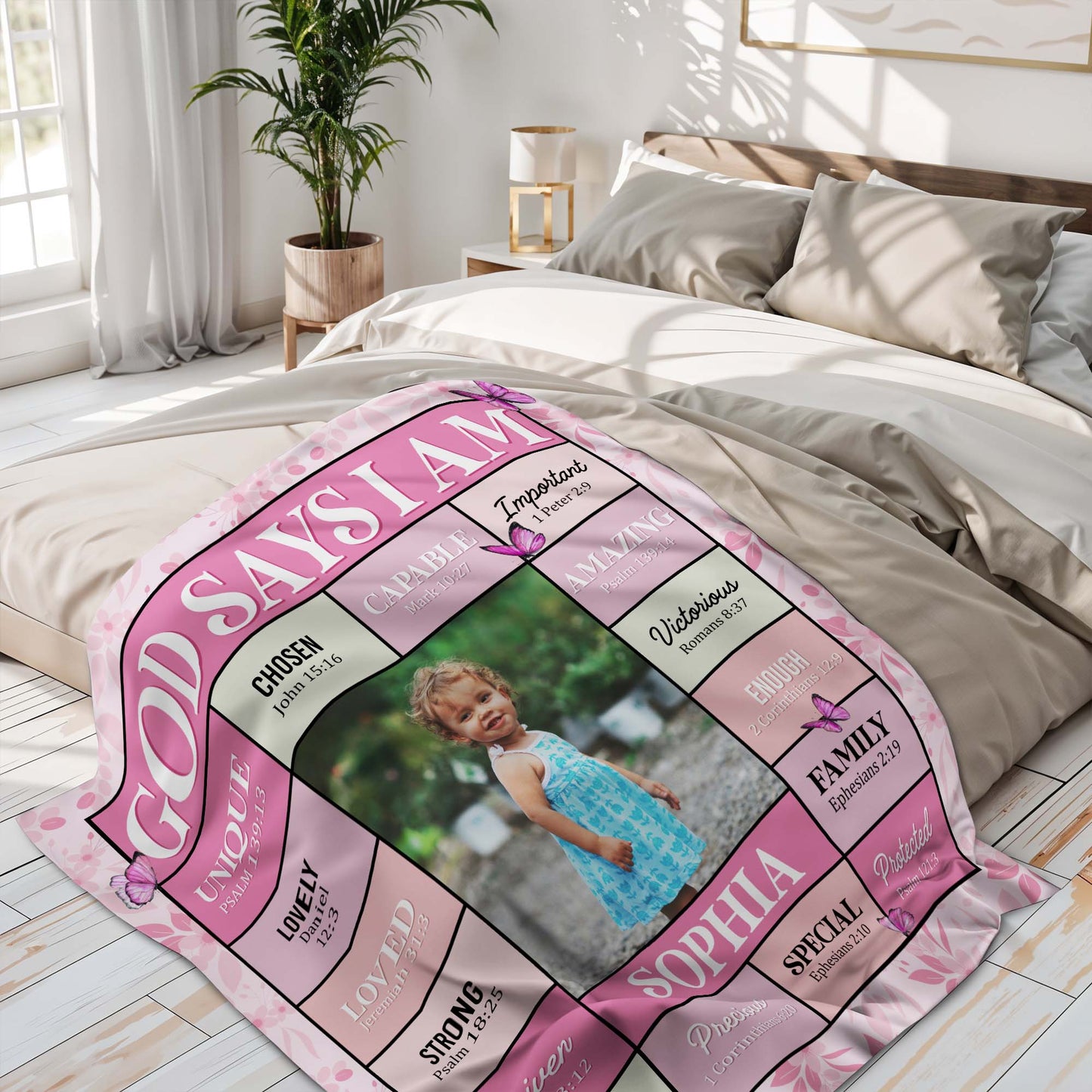 God Says I Am Unique, Chosen, Capable And More Inspiring Blanket
