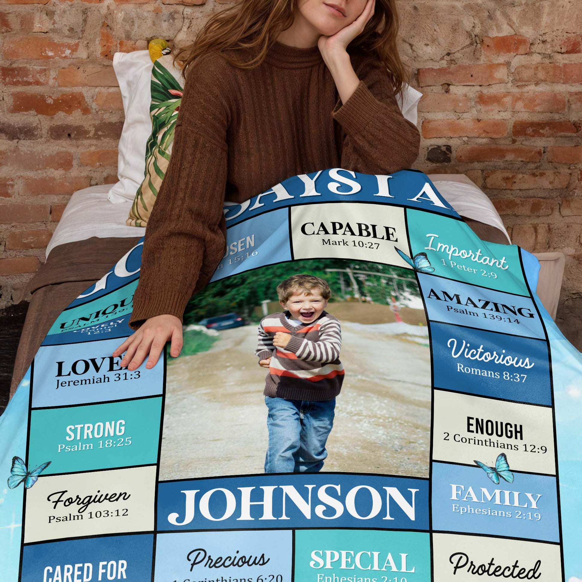 God Says I Am Unique Chosen Capable Special Custom Blanket